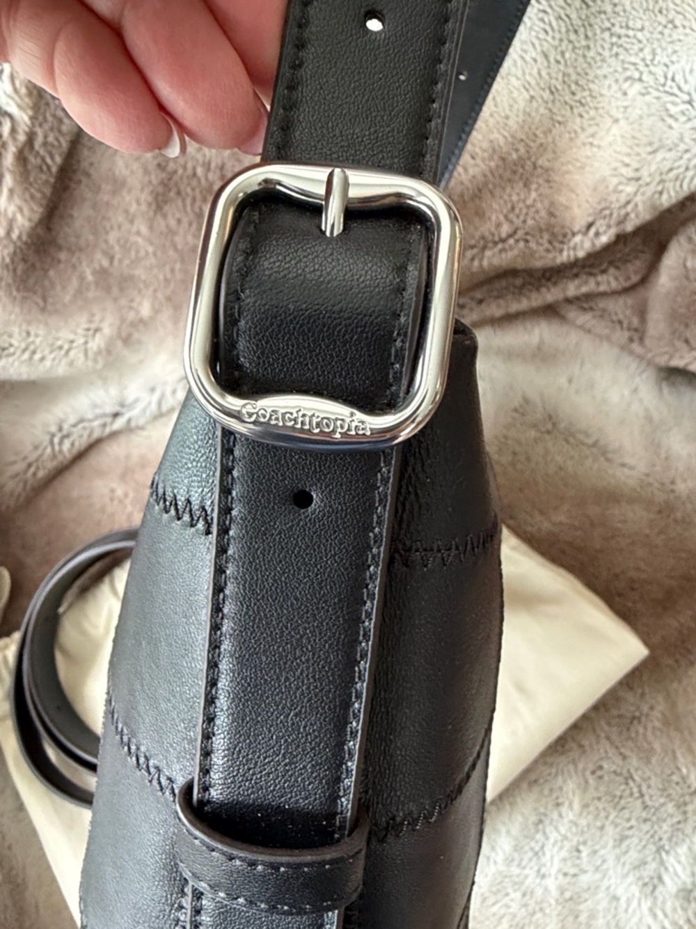 Coach Black Alter/Ego Medium Slouchy Shoulder Bag Upcrafted Leather Coachtopia - Picture 3 of 16